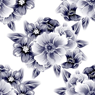 Dikişsiz çiçek arka plan vektör çizim 