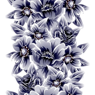 Dikişsiz çiçek arka plan vektör çizim 