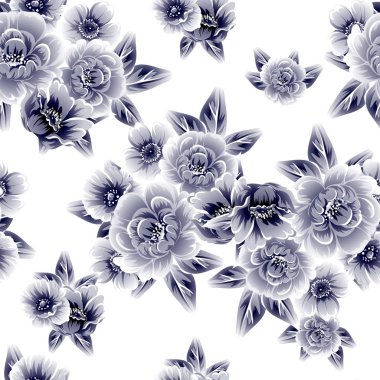 Dikişsiz çiçek arka plan vektör çizim 