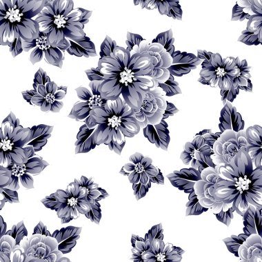 Dikişsiz çiçek arka plan vektör çizim 
