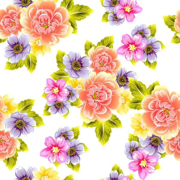 Άνευ Ραφής Floral Φόντο Εικόνα Διάνυσμα — Διανυσματικό Αρχείο