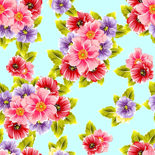 Nahtlose Florale Hintergrund Vektor Illustration — Stockvektor