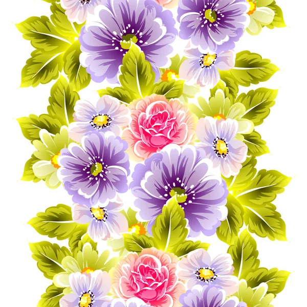 Άνευ Ραφής Floral Φόντο Εικόνα Διάνυσμα — Διανυσματικό Αρχείο