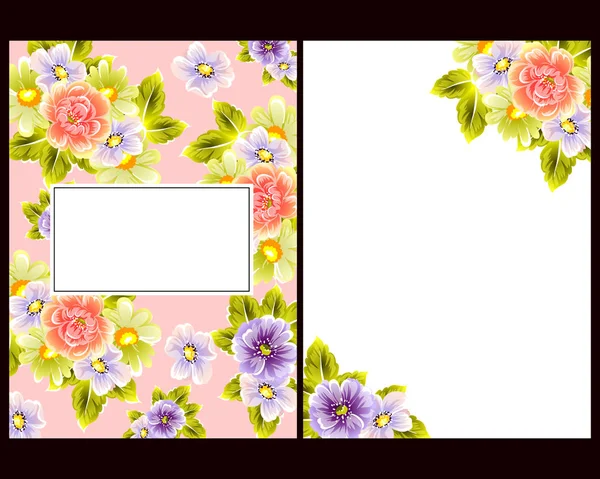 Invitation Floral Background Vector Illustration — Stock Vector