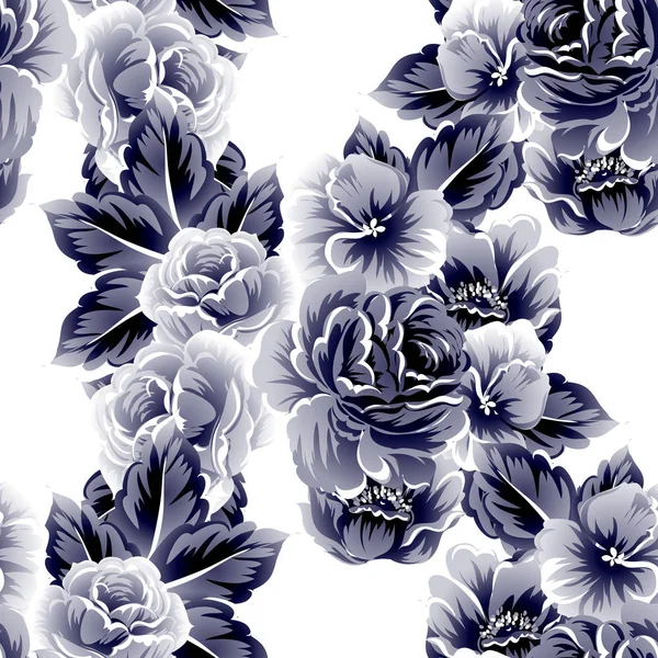 Illustration Vectorielle Fond Floral Sans Couture — Image vectorielle