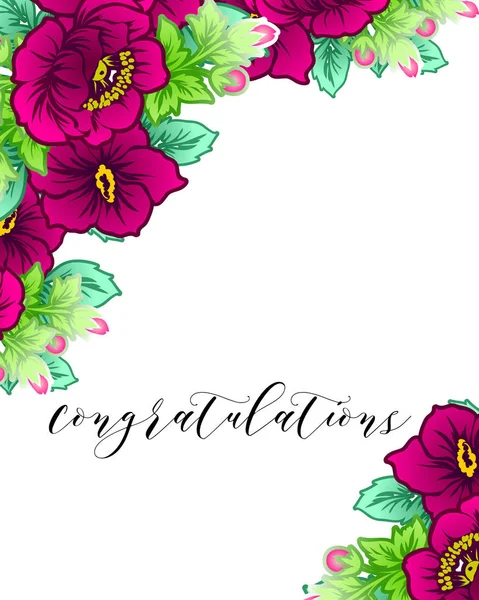 Patrón Elegancia Con Flores Tiernas Coloridas Para Plantilla Felicitaciones — Vector de stock