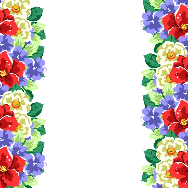 复古风格华丽的花牌 花元素的颜色 — 图库矢量图片