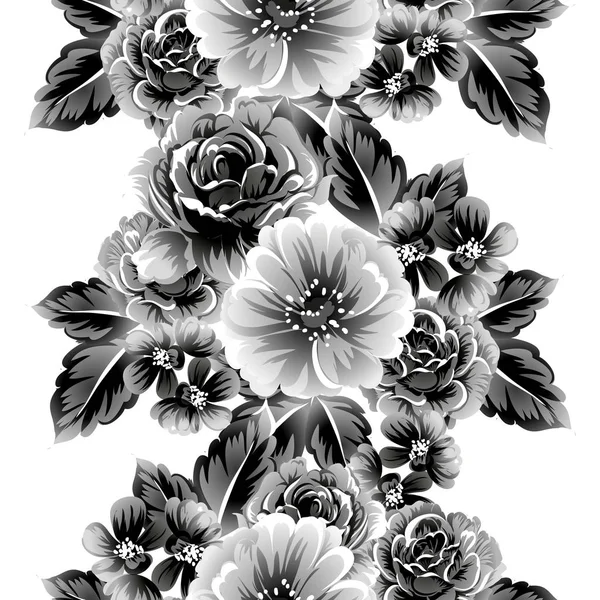 Patrón Flores Estilo Vintage Sin Costuras Elementos Florales — Vector de stock