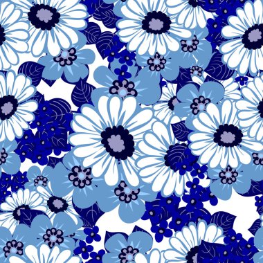 Güzel çiçekler sorunsuz vintage tarzı desen