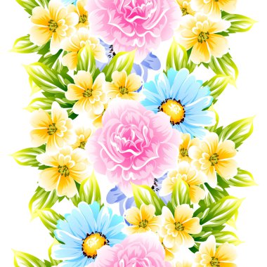 Güzel çiçekler sorunsuz vintage tarzı desen