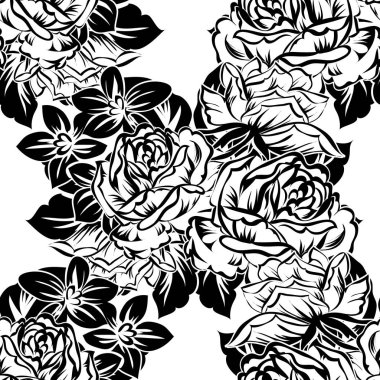 Güzel çiçekler sorunsuz vintage tarzı desen