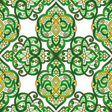 Sorunsuz vintage tarzı süslü tasarlamak. Kontur dekoratif öğeler