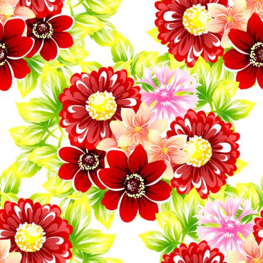 Güzel çiçekler sorunsuz vintage tarzı desen