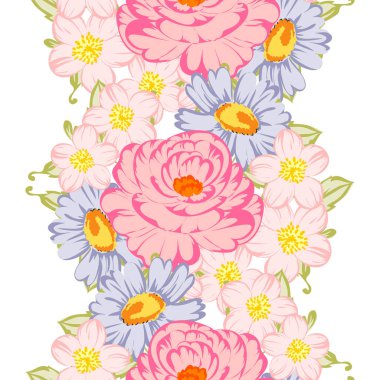 Güzel çiçekler sorunsuz vintage tarzı desen