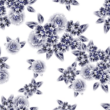 Güzel çiçekler sorunsuz vintage tarzı desen