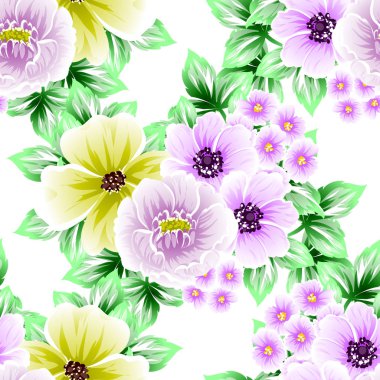 Güzel çiçekler sorunsuz vintage tarzı desen