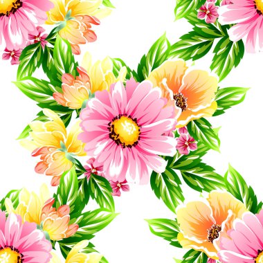 Güzel çiçekler sorunsuz vintage tarzı desen