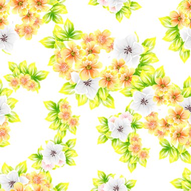 Güzel çiçekler sorunsuz vintage tarzı desen