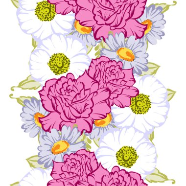 Güzel çiçekler sorunsuz vintage tarzı desen