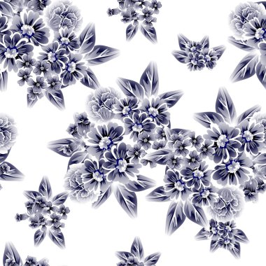 Güzel çiçekler sorunsuz vintage tarzı desen