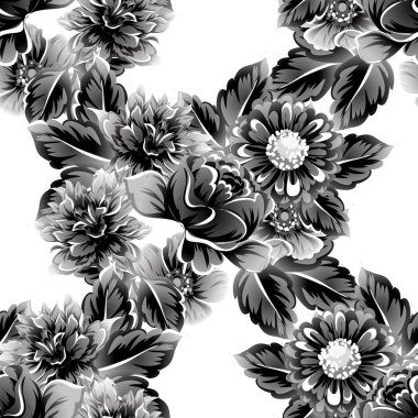 Güzel çiçekler sorunsuz vintage tarzı desen