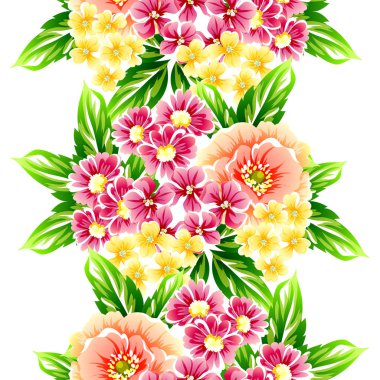 Güzel çiçekler sorunsuz vintage tarzı desen