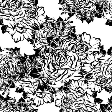 Güzel çiçekler sorunsuz vintage tarzı desen