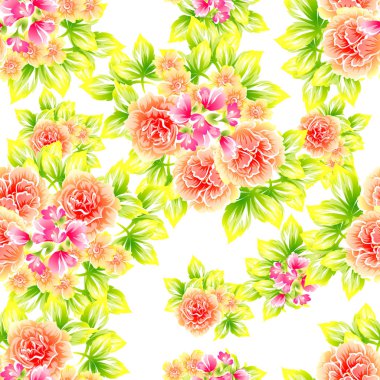 Güzel çiçekler sorunsuz vintage tarzı desen