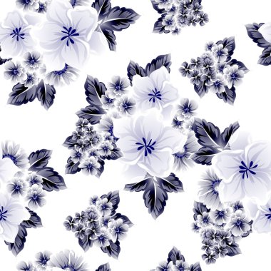 Güzel çiçekler sorunsuz vintage tarzı desen