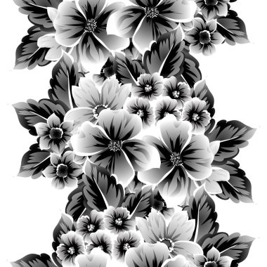 Güzel çiçekler sorunsuz vintage tarzı desen