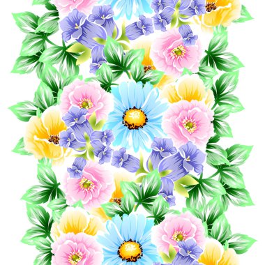 Güzel çiçekler sorunsuz vintage tarzı desen