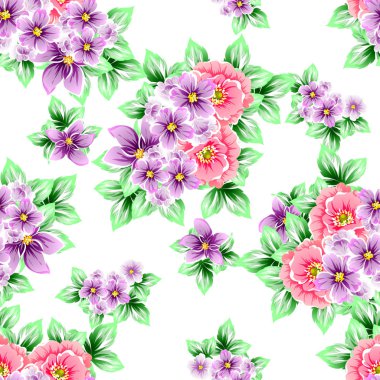 Güzel çiçekler sorunsuz vintage tarzı desen