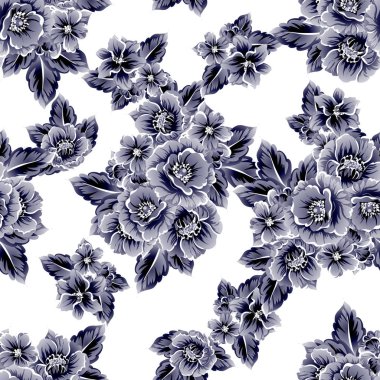 Güzel çiçekler sorunsuz vintage tarzı desen