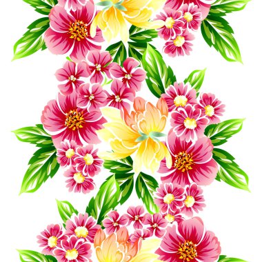 Güzel çiçekler sorunsuz vintage tarzı desen