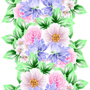 Güzel çiçekler sorunsuz vintage tarzı desen