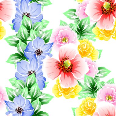 Güzel çiçekler sorunsuz vintage tarzı desen