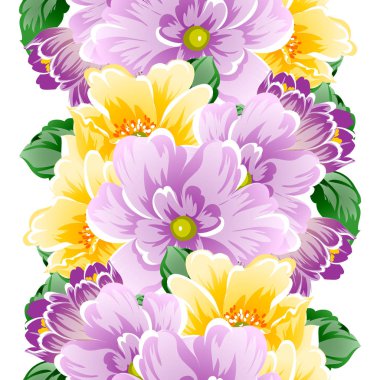 Güzel çiçekler sorunsuz vintage tarzı desen