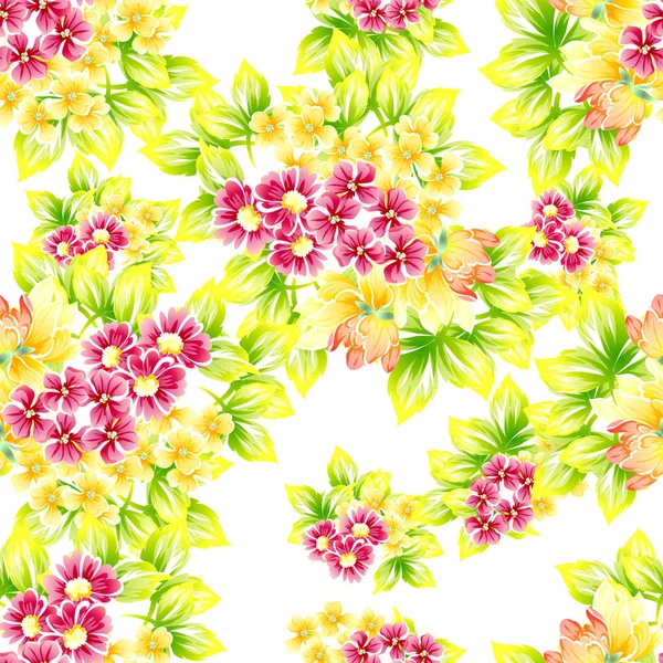 Naadloze Vintage Stijl Bloemenpatroon Floral Elementen Kleur — Stockvector