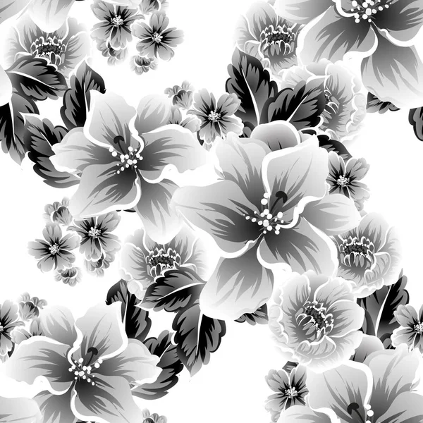 Patrón Flores Estilo Vintage Sin Costuras Elementos Florales — Vector de stock