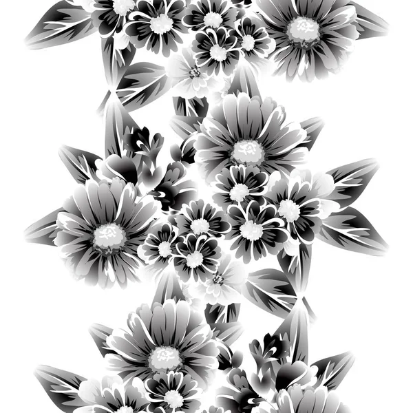 Patrón Flores Estilo Vintage Sin Costuras Elementos Florales — Vector de stock