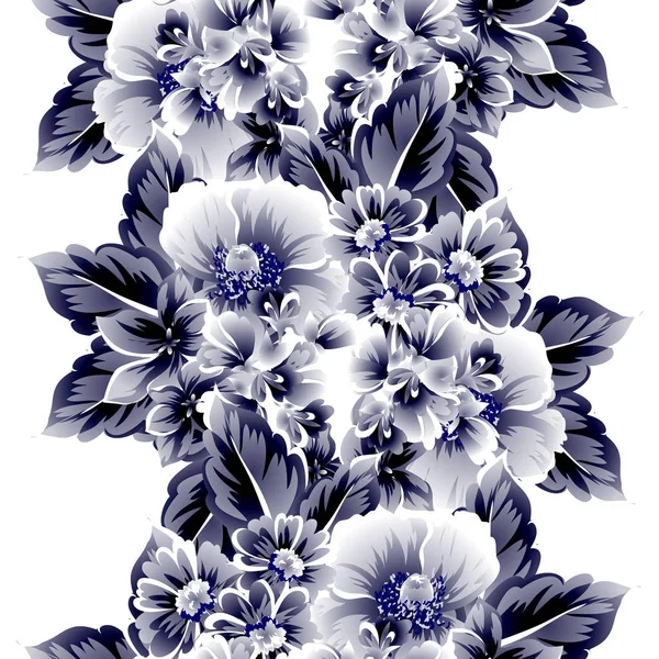 Цветочный Узор Винтажном Стиле Цветочные Элементы — стоковый вектор