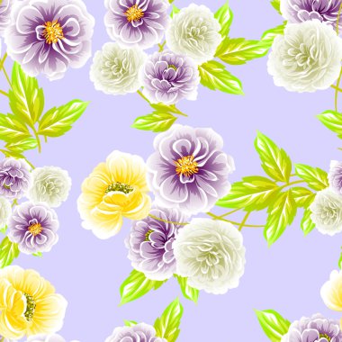 Sorunsuz vintage tarzı çiçek deseni. Renkli çiçek öğeleri