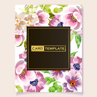 Vintage çiçek davetiye