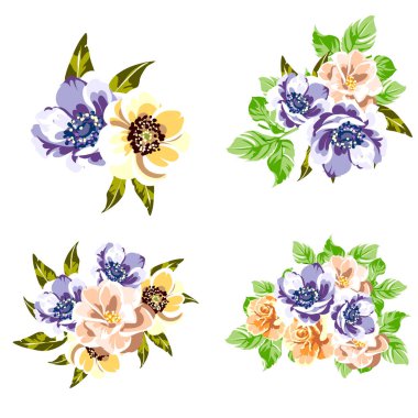 Renkli vintage tarzı çiçekler pürüzsüz desen