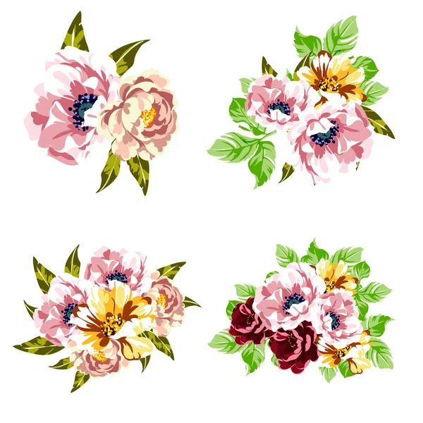 Kleurrijke Vintage Stijl Bloemen Naadloos Patroon — Stockvector