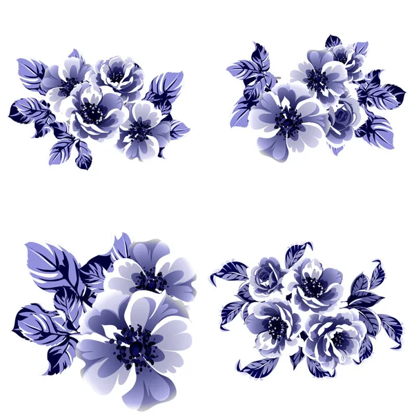 Modèle Floral Carte Invitation Fond Illustration Vectorielle — Image vectorielle
