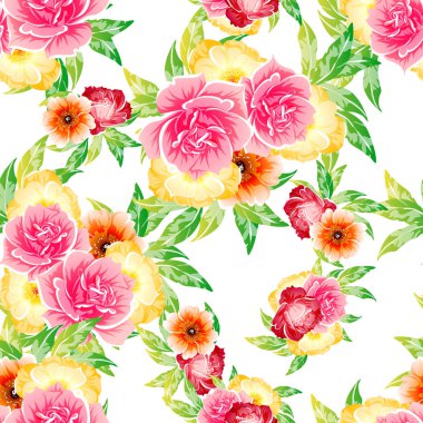 renkli seamless modeli çiçekli 