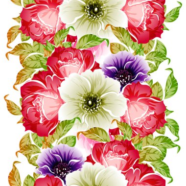 renkli seamless modeli çiçekli 