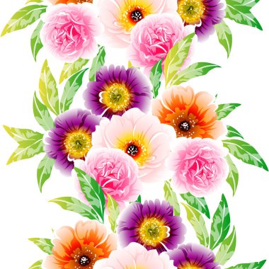 renkli seamless modeli çiçekli 