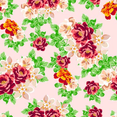 İnanılmaz çiçekler çiçek açan vektör çizimi